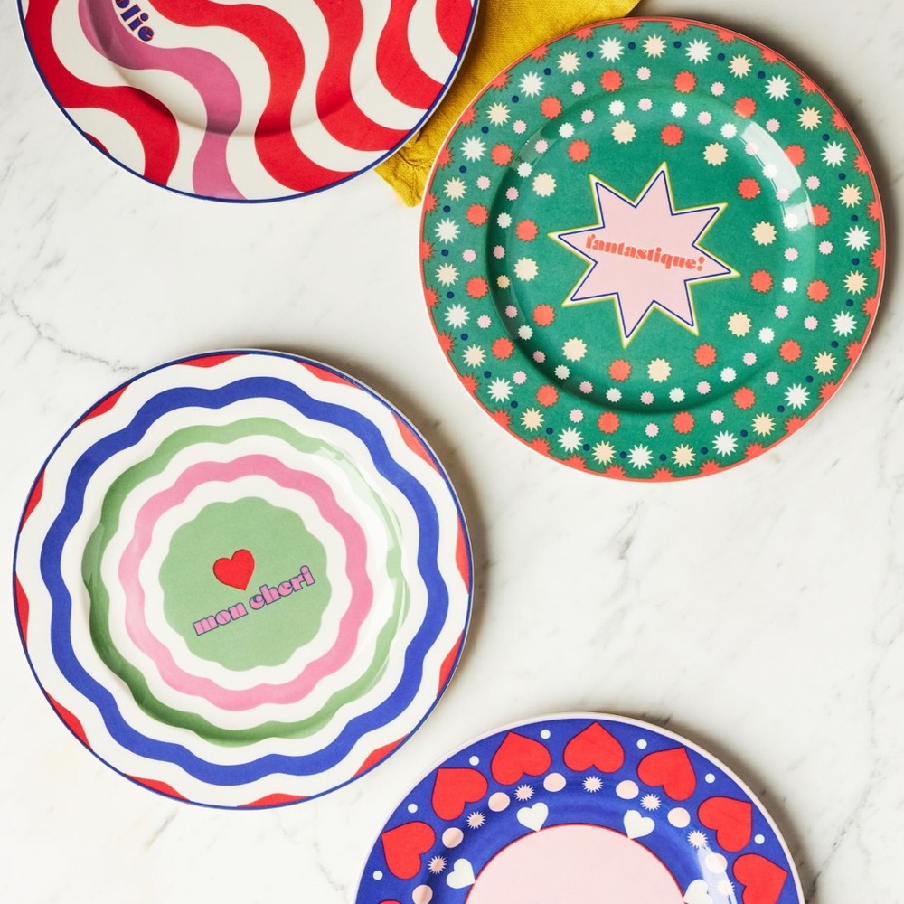 Anthropologie BRAND NEW, Maeve by Anthropologie Dessert Plates, Boxed Set of 4